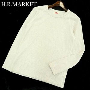 H.R.MARKET ハリウッドランチマーケット H刺繍★ ストレッチ フライス 長袖 カットソー ロンTシャツ Sz.3　メンズ 日本製　A3T14624_C#F