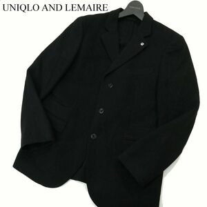 UNIQLO AND LEMAIRE ユニクロ ルメール 秋冬 カシミヤ混★ ウール テーラード ジャケット Sz.M　メンズ 黒　A3T14865_C#N