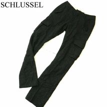 SCHLUSSEL シュリセル 秋冬 ウール★ ストレッチ スリム カーゴ パンツ Sz.2　メンズ グレー 日本製　A3B05608_C#Q_画像1