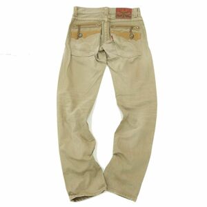 EDWIN エドウィン 483XVS USED加工★ ウエスタン デニム パンツ ジーンズ Sz.30　メンズ ベージュ　A3B05657_C#R