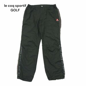 le coq sportif GOLF ルコック ゴルフ 通年 ロゴ★ ストレッチ パンツ ウインドブレーカー Sz.LL　メンズ 黒 大きいサイズ　A3B05668_C#R