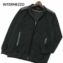 INTERMEZZO インターメッツォ レナウン 秋冬 切替 ストライプ★ ブルゾン ジャケット Sz.M　メンズ 日本製　A3T14990_C#N_画像1