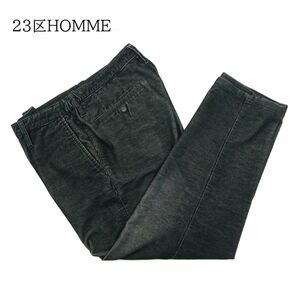 23区 HOMME オム 秋冬 【COZY】 USED加工 ストレッチ テーパード スラックス パンツ Sz.48　メンズ 黒　A3B05775_C#Q