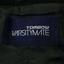 TOMBOW VARSITYMATE トンボ 秋冬 メルトン ウール★ Pコート Sz.M　メンズ 黒 学生 通学 学生服　A3T14708_C#N_画像5