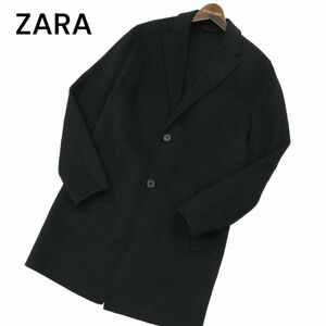 ZARA ザラ マン 秋冬 メルトン★ チェスター コート Sz.XS　メンズ 濃紺 ネイビー　A3T15083_C#N