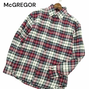 McGREGOR マクレガー 秋冬 Flannnel by teviz★ 長袖 ボタンダウン フランネル チェック シャツ Sz.M　メンズ　A3T15354_C#B