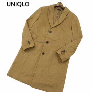 21AW★ UNIQLO ユニクロ 秋冬 ウール カシミヤ チェスター コート Sz.S　メンズ　A3T15341_C#N