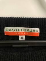 新品 極美品 CASTELBAJAC カステル バジャック カシミヤ クルーネックセーター メンズ Lサイズ 48 スポーツ ゴルフ 2023秋冬新作 B2800_画像3