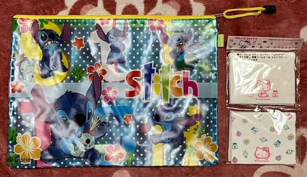 【Hello Kitty】ガーゼマスク セット 子供用 キティちゃん【Stitch】付き スティッチ