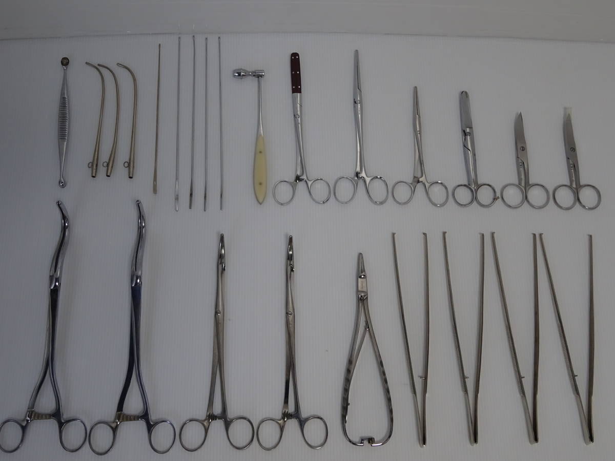 中古 医療器具 25点まとめ 鉗子 ピンセット ハサミ 手術道具 KYORITS