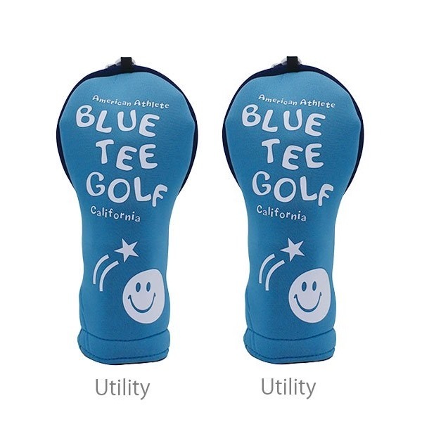 ◎2本セット『HC34タイプ』ブルーティーゴルフ【UTサックス:ストレッチスマイル】ユーティリティ用カバー HC-34 BLUE TEE GOLF 送料無料