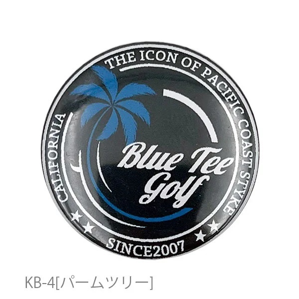 4: 送料無料【KB-4(パームツリー)】ブルーティーゴルフ 缶バッヂマーカー 【AC-022】BLUE TEE GOLF CALIFORNIA