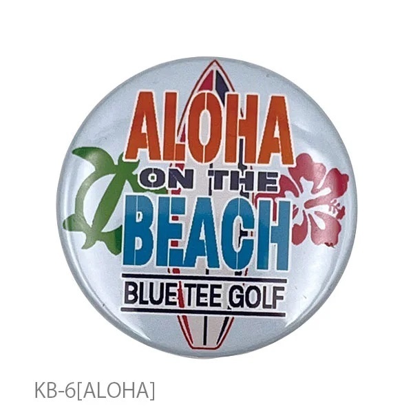 6③: 送料無料【KB-6(ALOHA)】ブルーティーゴルフ 缶バッヂマーカー 【AC-022】BLUE TEE GOLF CALIFORNIA