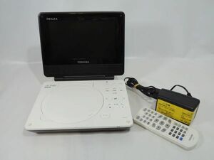 TOSHIBA REGZA 東芝ポータブルDVDプレイヤー SD-P76SW 12年製 リモコン付き 動作品 1228