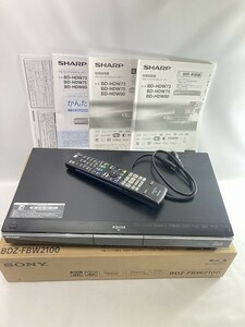 SHARP シャープ ブルーレイディスクレコーダー BD-HDW73 リモコン・録画・再生・DVD再生可能確認済み 1210