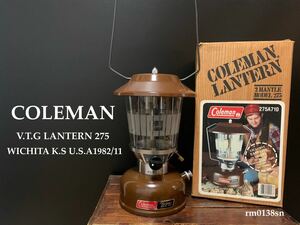 ビンテージ★コールマン/Coleman★ランタン/Lantern☆Model:275/1982年11月【PYREXグローブ】【スパークイグナイター・元箱 有】ほぼ未使用