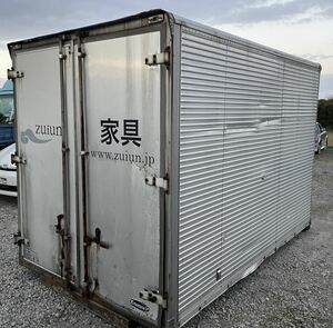 { Aichi * Gifu * three-ply }* keep cool box ** container * warehouse * storage room * tool inserting * garage *BOX* aluminum van! side door!