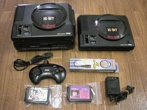 [SEGA] メガドライブ本体＋メガCD本体＋改造メガドライブ本体＋付属品＋ゲームソフト セット(ジャンク品)