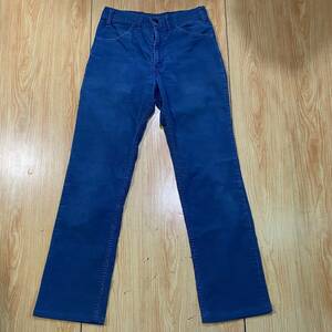 即決・'70sビンテージ・Levi’ｓ・５１９・コーデュロイパンツ・３０(ｗ約７２ｃｍ)・サックス