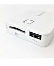 未使用Wi-Fi ワイヤレスメモリカードリーダー　ライターA　SDカード　USB　R03W002A　White（au+1collection）Gigastone_画像3