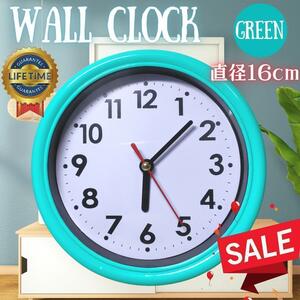 緑 時計 壁掛け時計 壁掛け おしゃれ かわいい シンプル アンティーク