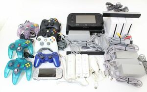 ☆ Wii U/Wii/PSP本体 コントローラーなど まとめてセット ☆AHB08306　Xbox360 ニンテンドウ64 Wiiリモコン ヌンチャク まとめ売り