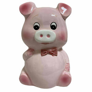 豚の貯金箱 豚 ブタ 陶器 可愛い かわいい 貯金箱 インテリア