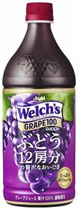 アサヒ飲料 Welch's(ウェルチ) グレープ100 800g×8本