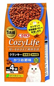 CIAO (チャオ) Cozy Life (コージーライフ) クランキー かつお節味 190g×4袋