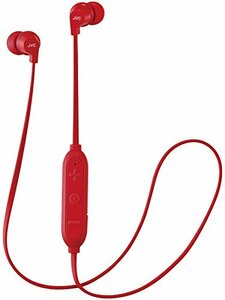 JVC 防滴仕様ワイヤレスヘッドホン Bluetooth 簡単 レッド HA-FX27BT-R