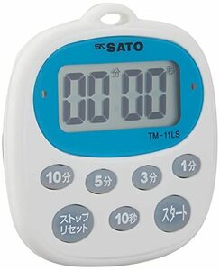 佐藤計量器(SATO) タイマー マグネット付 繰り返し機能 音・光でお知らせ 3分ボタン TM-11LS・1700-32