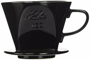 カリタ Kalita コーヒー ドリッパー 陶器製 2~4人用 ブラック 102-ロト #02005
