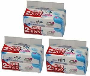 クリーンワン 流せるウェットティッシュ ペット用 ノンアルコール せっけんの香り (80枚×2P)×3個 (まとめ買い)