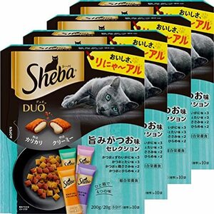 シーバ デュオ キャットフード 旨みがつお味セレクション 成猫用 200g×4個(まとめ買い)