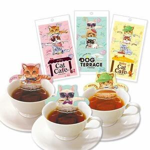  Japan green tea center cat Cafe Earl Gray Louis Boss tea Assam tea bag black tea 3 kind set each 1 piece 
