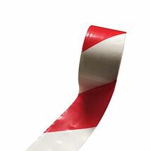 バリケードテープ 赤/白トラ柄 130ｍ 標識テープ危険表示テープ 非粘着性PE 幅70mm x 130m_画像5