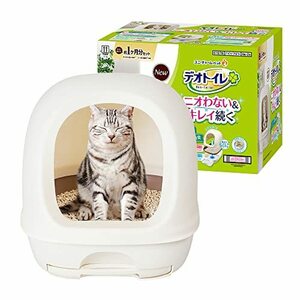 デオトイレ 猫用 トイレ フード付き 本体セット ナチュラルアイボリー おしっこ ペット用品 ユニチャーム