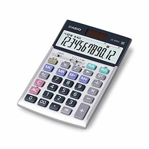 カシオ 本格実務電卓 12桁 日数&時間計算 ジャストタイプ シルバー JS-20DC-N グリーン購入法適合 エコマーク認定