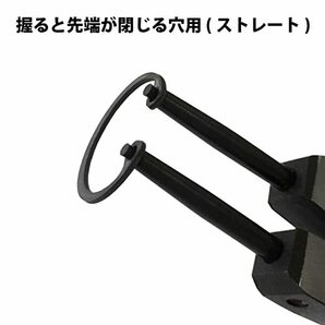 フジ矢 スナップリングプライヤー (握ると先端が閉じる穴用・直爪)先端直径φ2.0mm リング範囲12-65mm 替え爪式 185の画像3