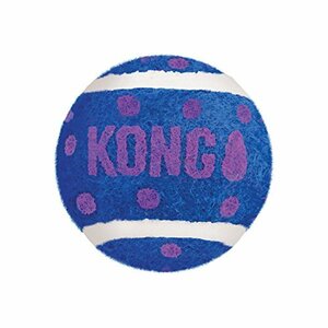 Kong( navy blue g) cat tennis ball bell 