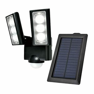エルパ ( ELPA ) ソーラー式 センサーライト 2灯 ( 白色LED / 防水仕様 ) 屋外 センサーライト 足元 ( ES