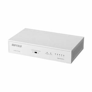 バッファロー BUFFALO Giga対応 金属筐体 電源内蔵 5ポート LSW6-GT-5NS/WH ホワイト スイッチングハブ