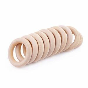 Baby Firstlook wooden ring wood ring less painting 50mm/10pc handmade pacifier rattle rattle toy 