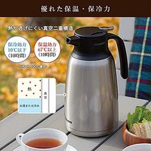 ピーコック 保温ポット 魔法瓶 卓上ポット ポット ステンレス 保温 保冷 1.0L レッド AHR-100-R_画像3