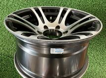 ★品名不明 深リム 16インチ 139.7/6H ★16×8J +0mm PCD139.7 6穴 ハブ:約108mm 4本Set ブラポリ系 社外 アルミホイール 中古★送料無料_画像6