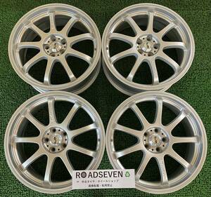 ★LM スポーツ LM SPORT レアマイスター 18インチ 18×7.5J +50 PCD100 5H ハブ:約73mm 4本Set 社外 アルミホイール 中古★送料無料