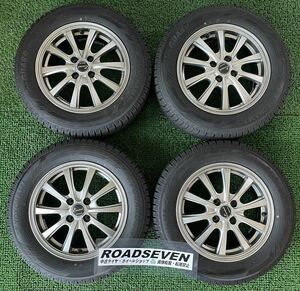 ★185/65R15 ヨコハマ2021年 15インチ 15×5.5J +45 100 4H アルミ付スタッドレス 4本Set 中古 ★ノート、ティーダ等★送料無料