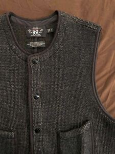 【名作】極美品 RRL BROWN'S BEACH VEST ダブルアールエル ブラウンズビーチ ビーチクロス ツイード ベスト 激渋 化石 S