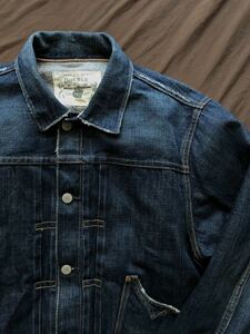 【希少】極美品 RRL 1st TYPE DENIM JACKET ダブルアールエル リミテッド 限定 ファースト デニムジャケット ジャケット 炭鉱 M