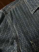 【傑作】RRL ALASKA WABASH SPORTS SHIRT ダブルアールエル ジョニーデップ着用 インディゴ ウォバッシュ ストライプ シャツ XS_画像6